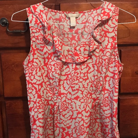 Banana Republic Tops - Banana Republic beige/orange blouse size 6